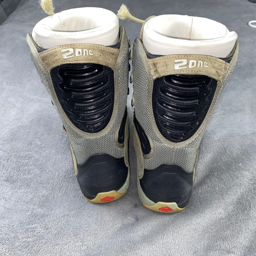 Burton Snowboard Boots Mens‎ 7 Zone Olive Green Tan Black Lace Up Vintage